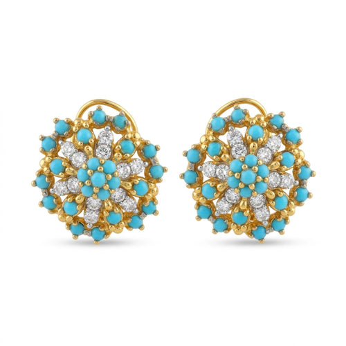 Azure Mandala Earrings by Jewel by JF featuring intricate mandala designs in vibrant azure color, hanging earrings with detailed craftsmanship.