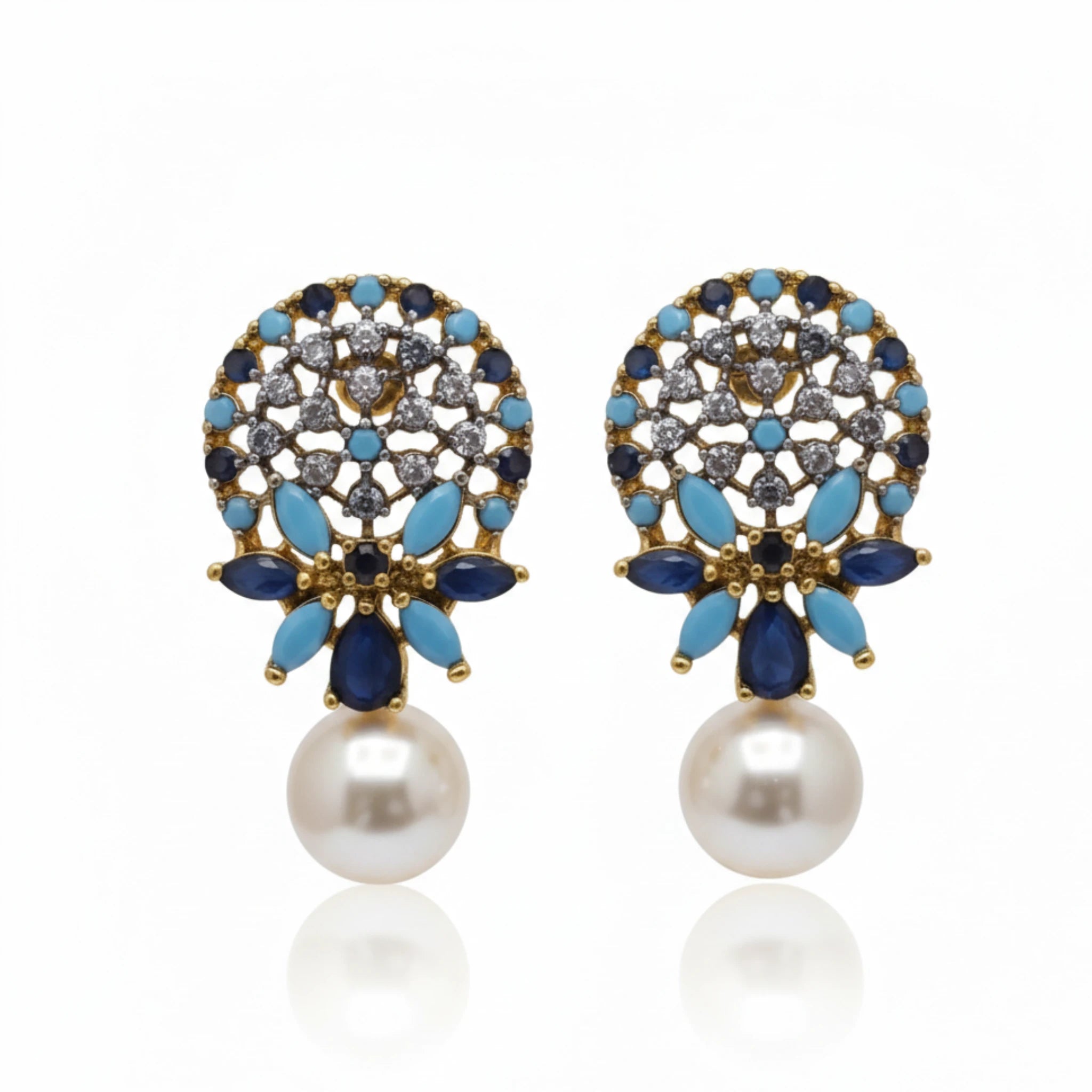 Azure Mosaic Drop Earrings - Jewel by JF