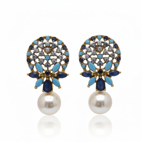 Azure Mosaic Drop Earrings - Jewel by JF