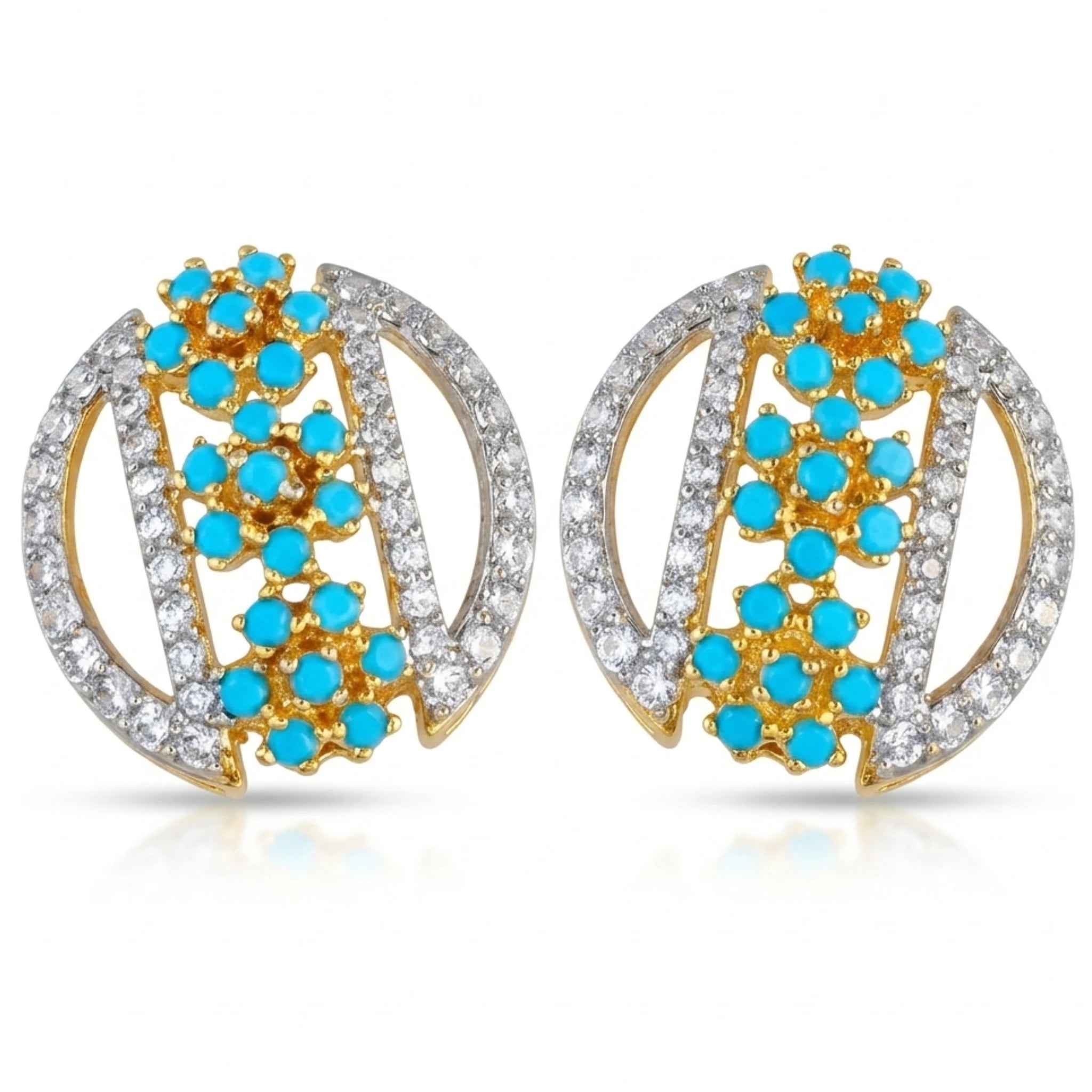 Azure Orb Stud Earrings - Jewel by JF