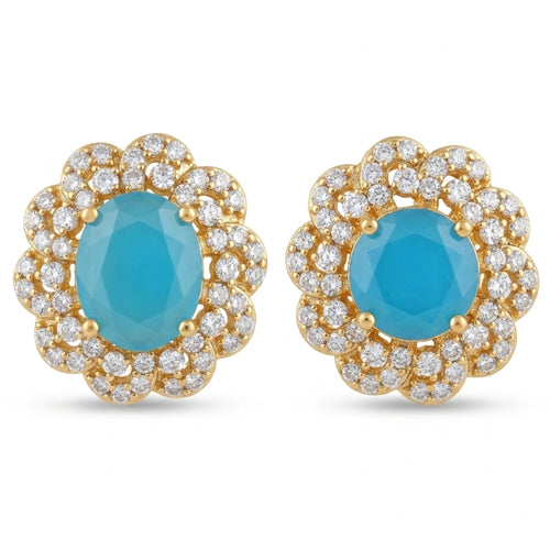 Azure Petal Stud Earrings - Jewel by JF