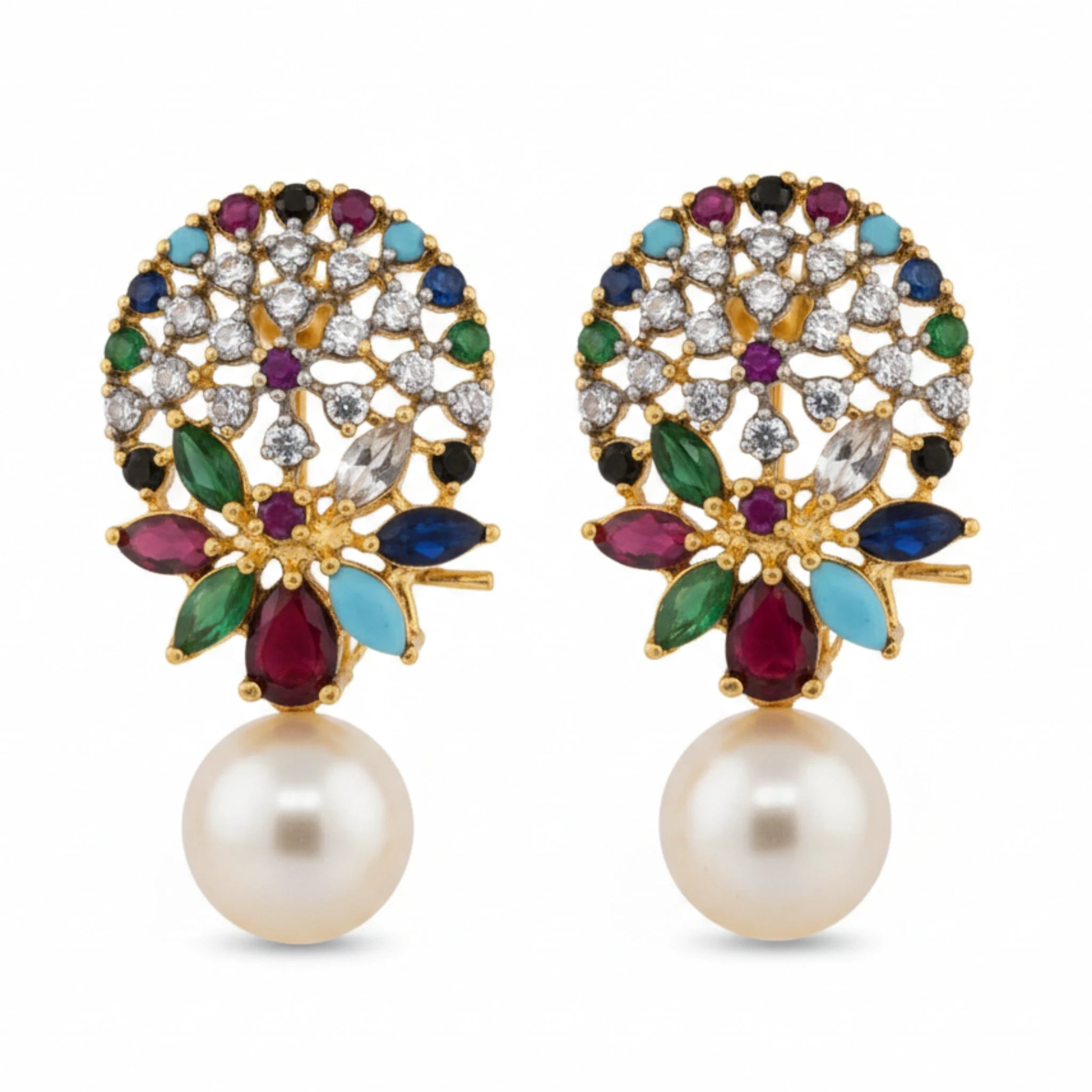 Azure Mosaic Drop Earrings - Jewel by JF