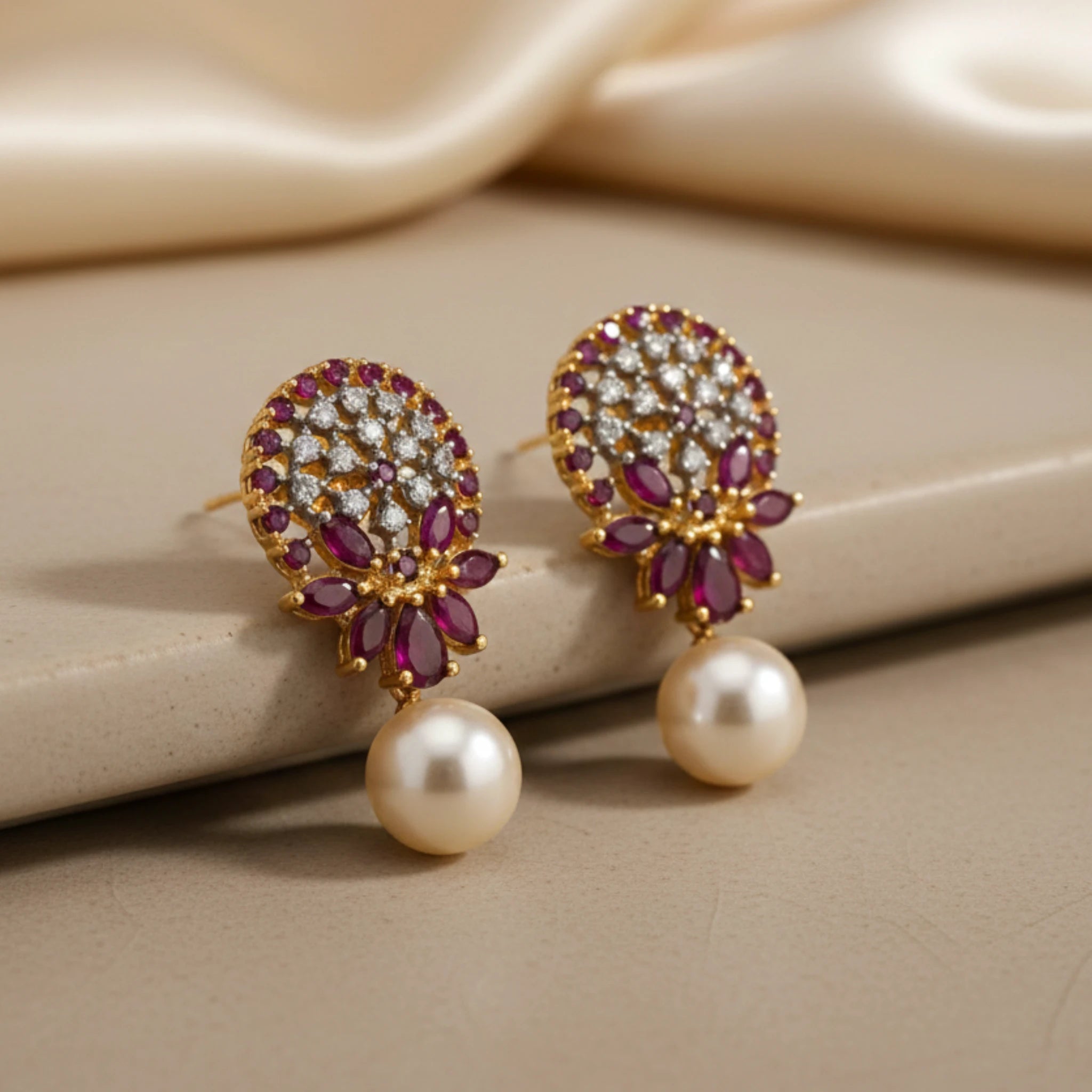 Azure Mosaic Drop Earrings - Jewel by JF