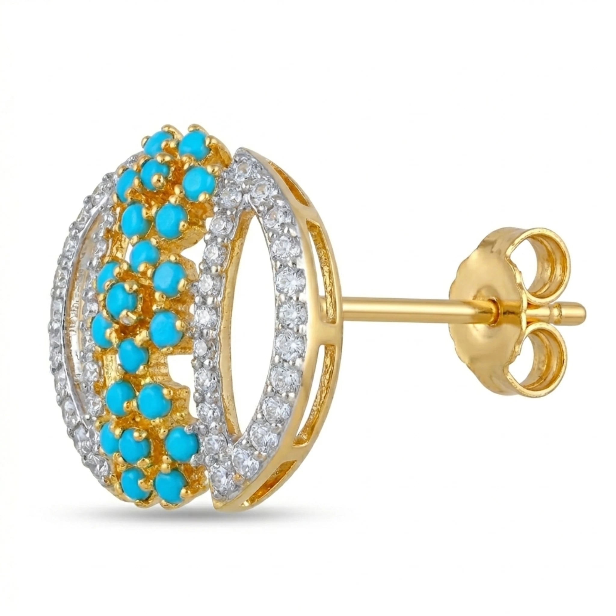 Azure Orb Stud Earrings - Jewel by JF