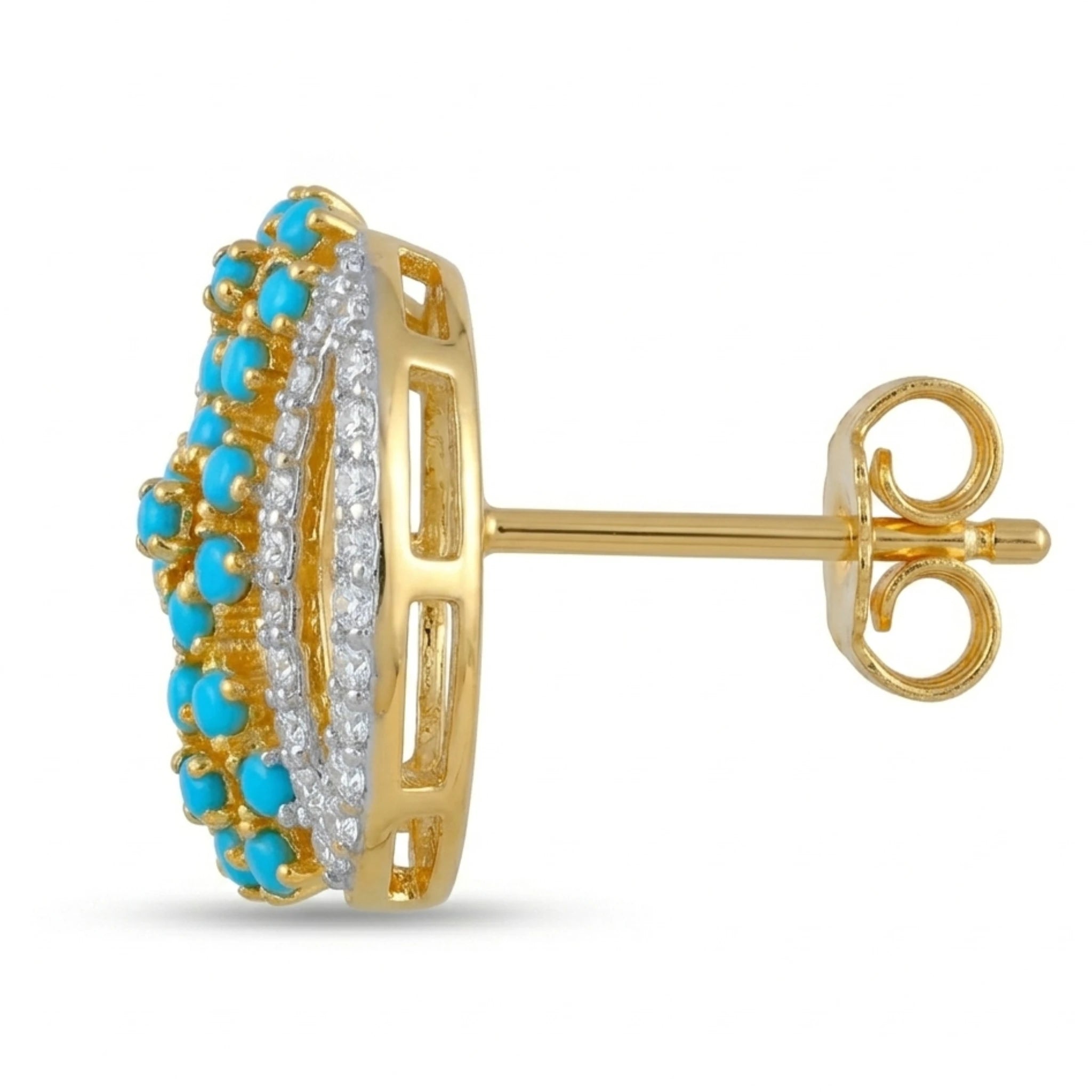 Azure Orb Stud Earrings - Jewel by JF