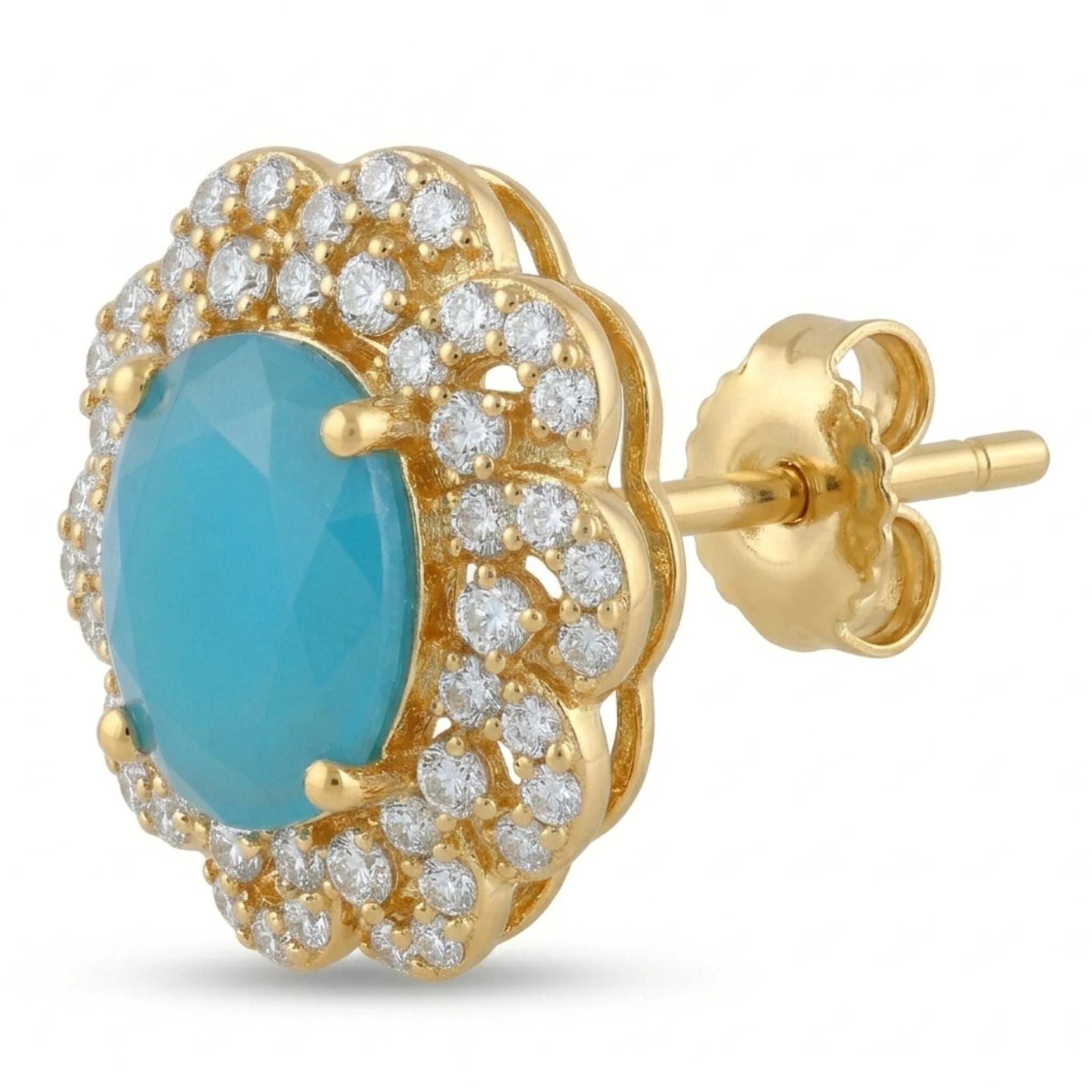 Azure Petal Stud Earrings - Jewel by JF