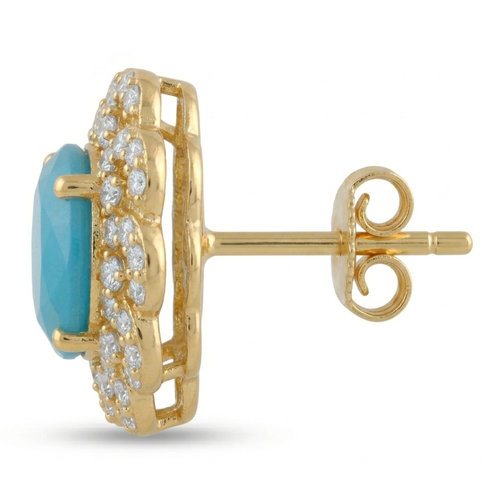 Azure Petal Stud Earrings - Jewel by JF