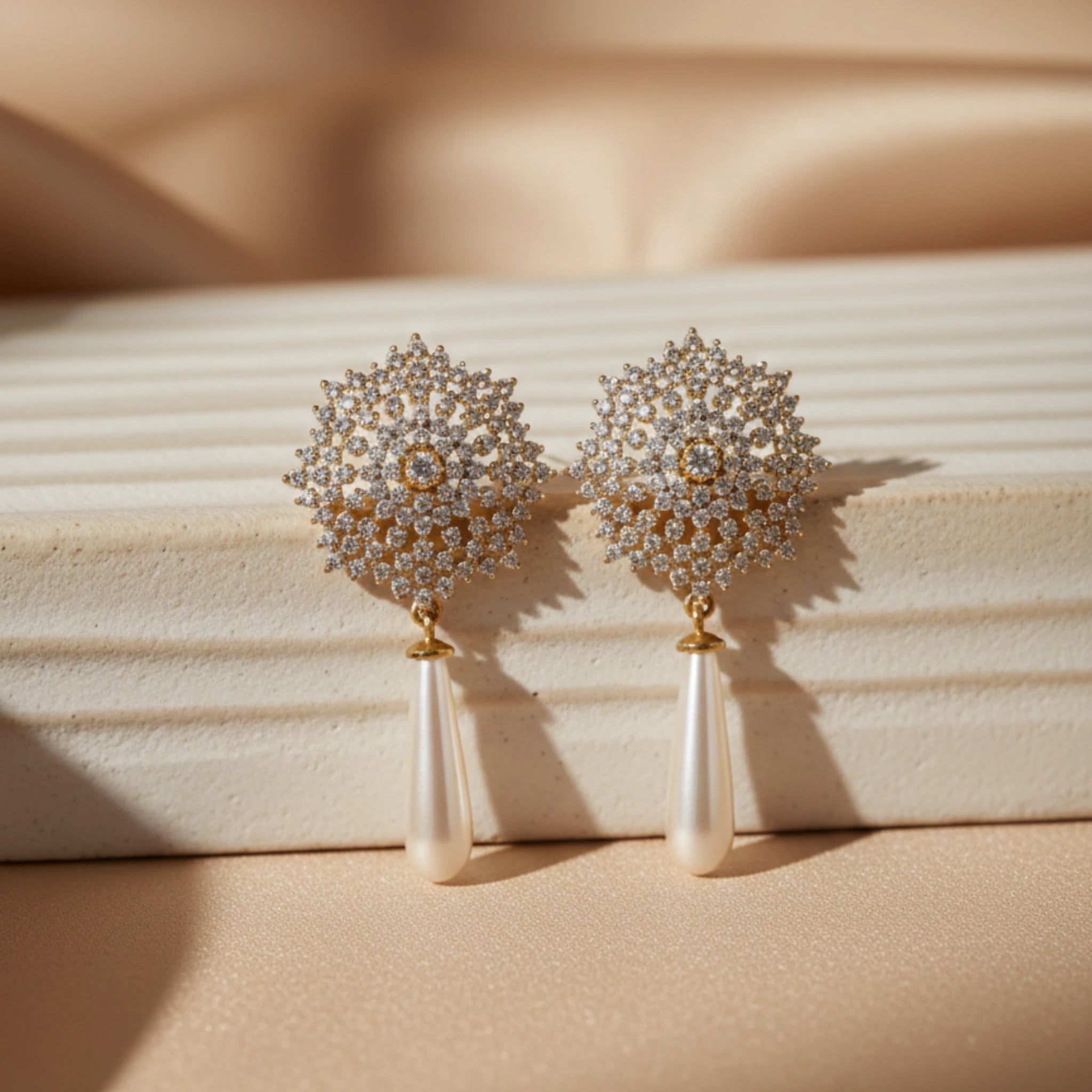 Celestial Pearl Drop Earrings - Jewel by JF