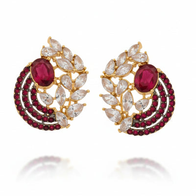 Crimson Crescent Earrings - Jewel by JF