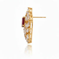 Crimson Crescent Earrings - Jewel by JF