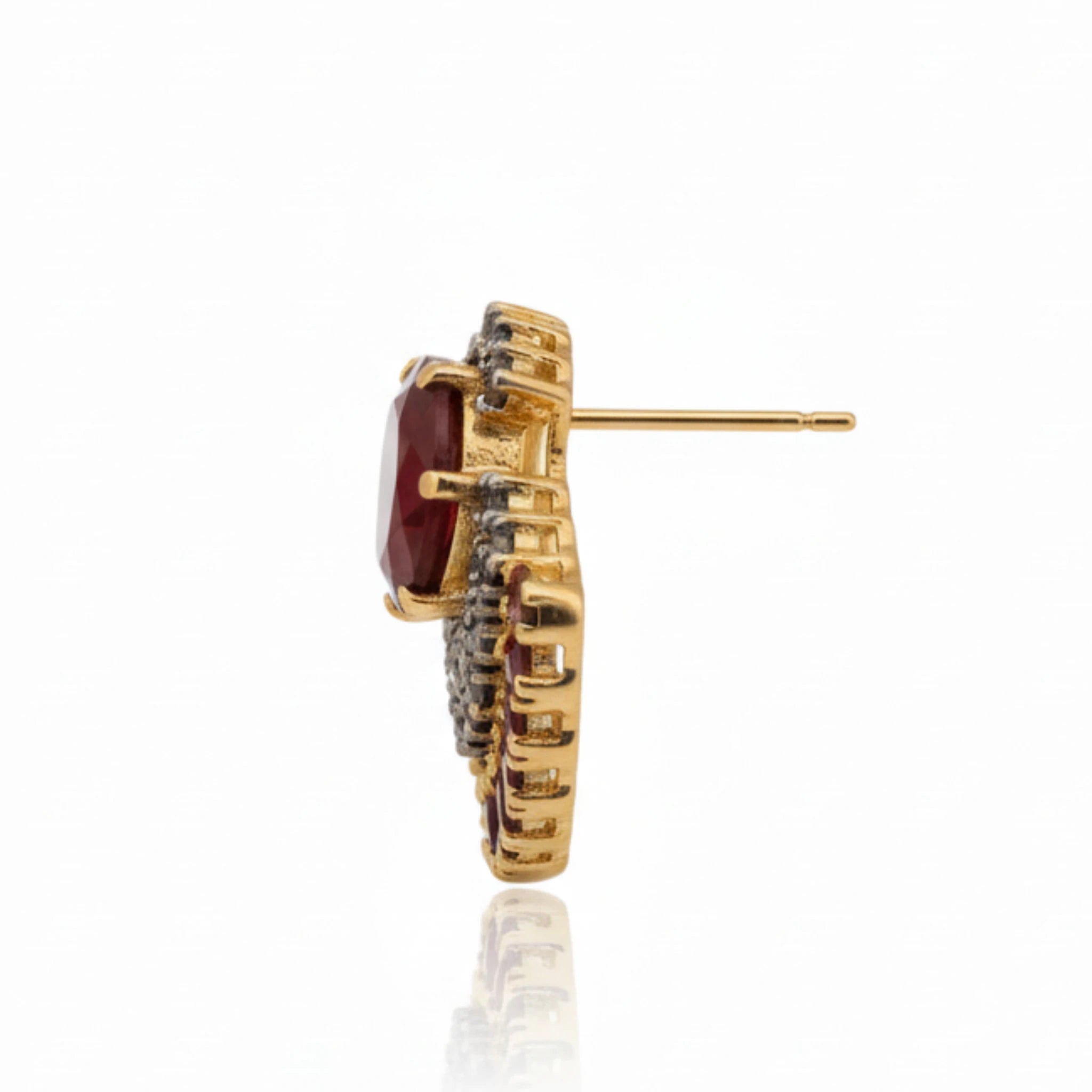 Crimson Fan Earrings - Jewel by JF