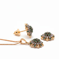 Emerald Starburst Jewellery Set - Jewel by JF