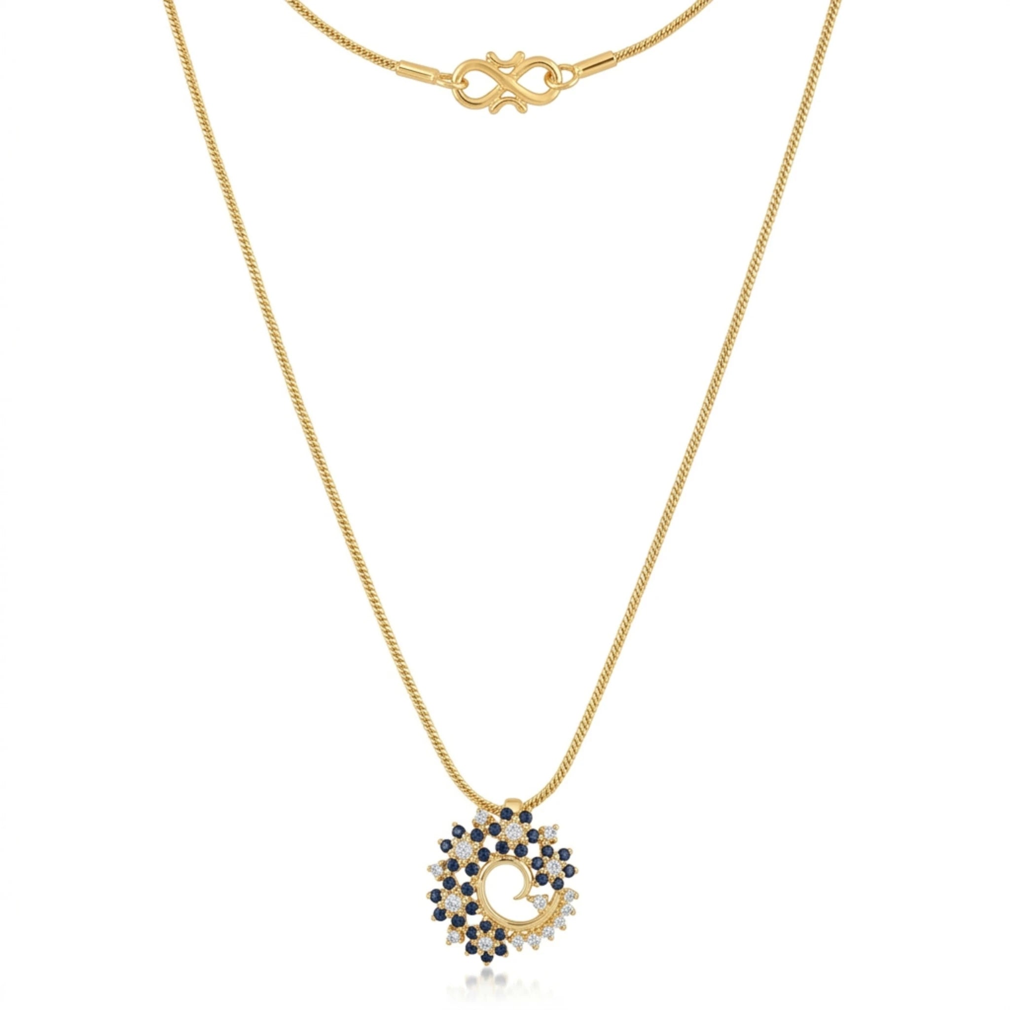 Jewel by JF Garland Pendant Necklace featuring a delicate floral design with sparkling gemstones on a fine chain.