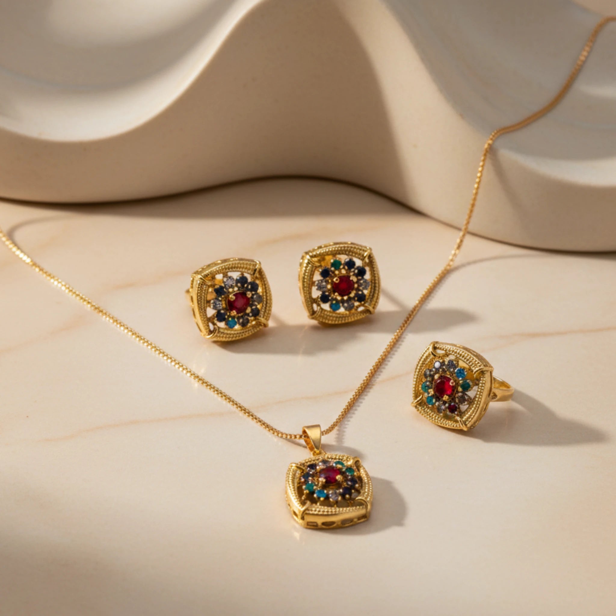 Heirloom Mosaic Jewellery Set - Jewel by JF