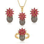 Kaleidoscope Pineapple Jewellery Set - Jewel by JF