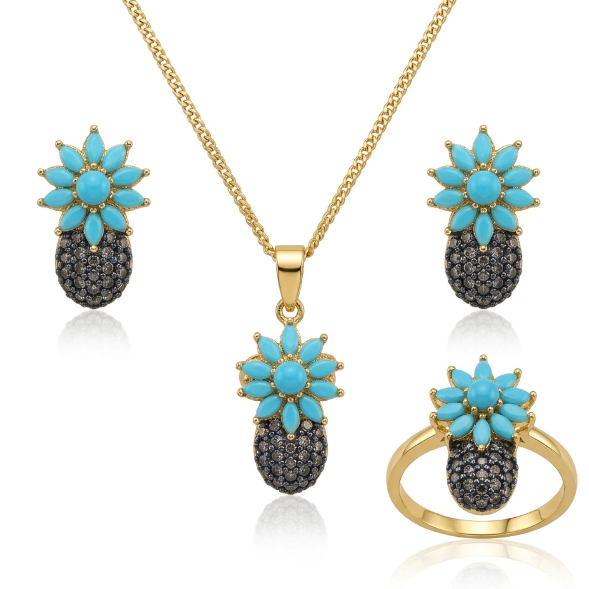 Kaleidoscope Pineapple Jewellery Set - Jewel by JF