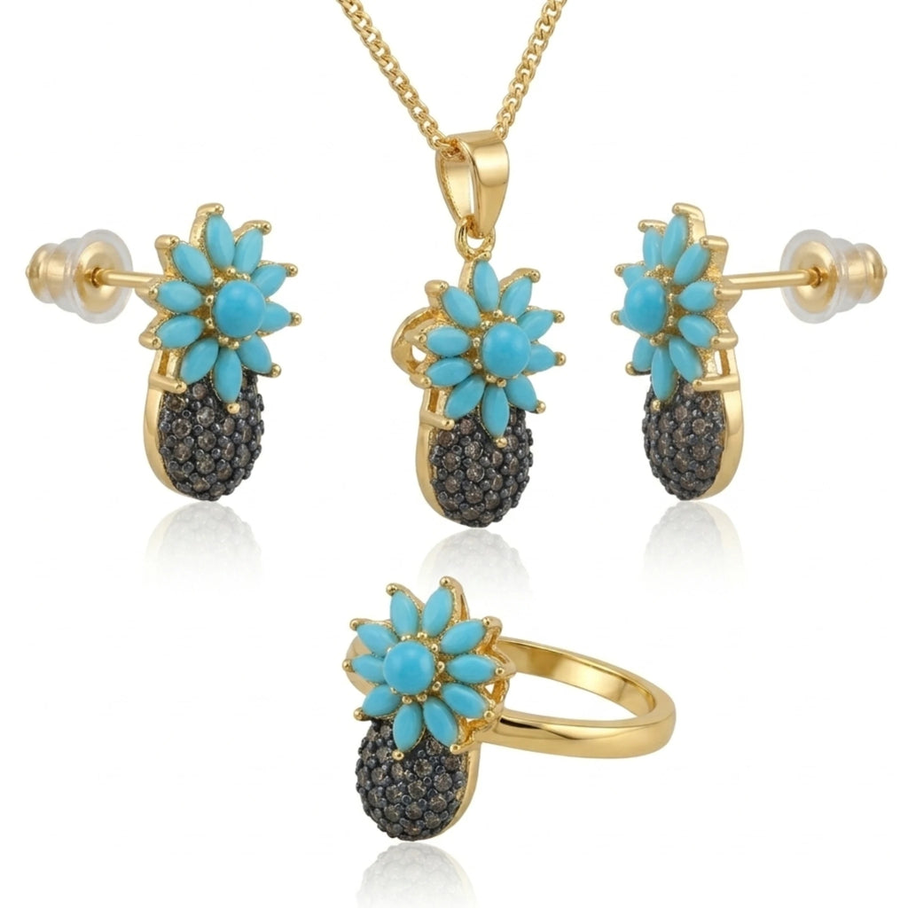 Kaleidoscope Pineapple Jewellery Set - Jewel by JF