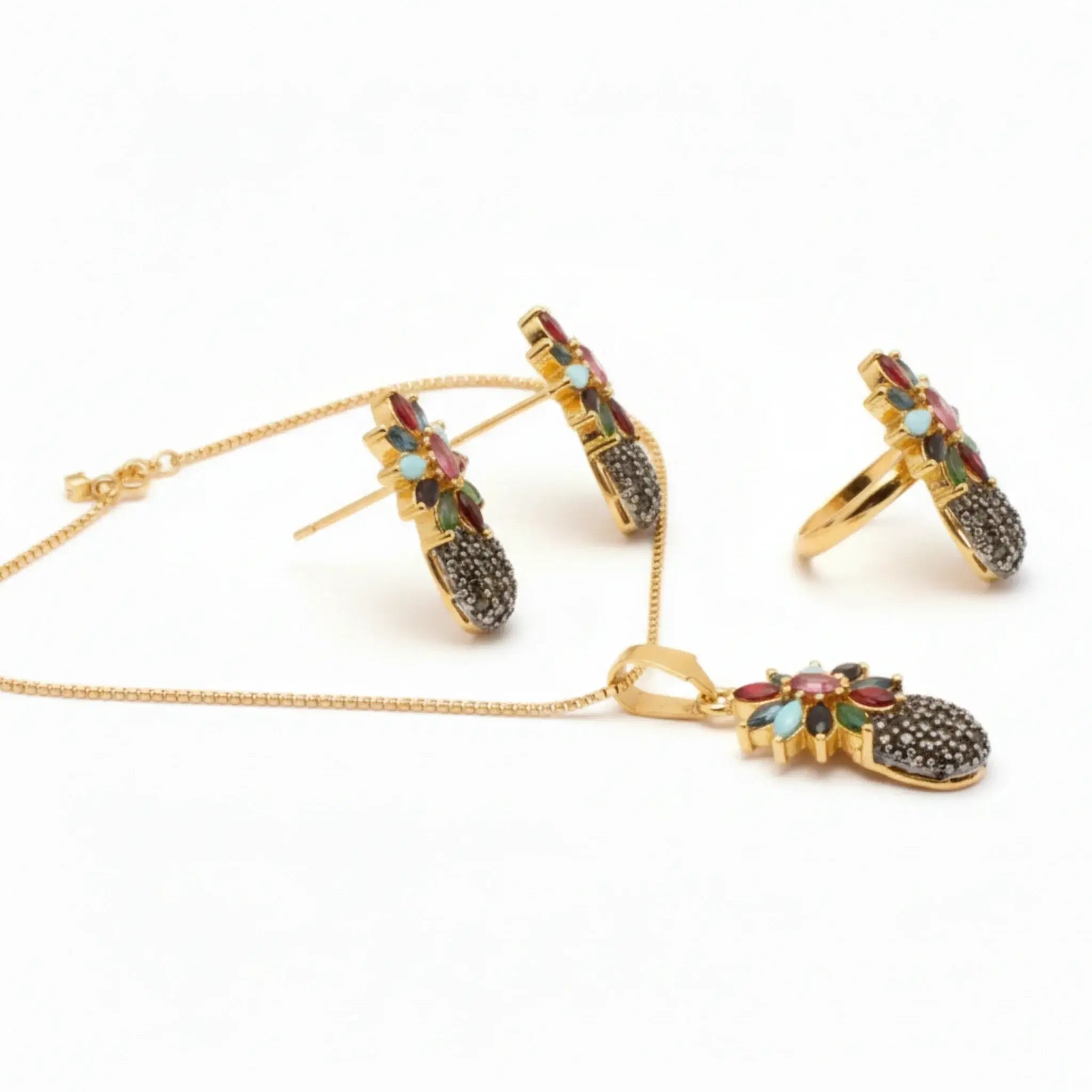 Kaleidoscope Pineapple Jewellery Set - Jewel by JF