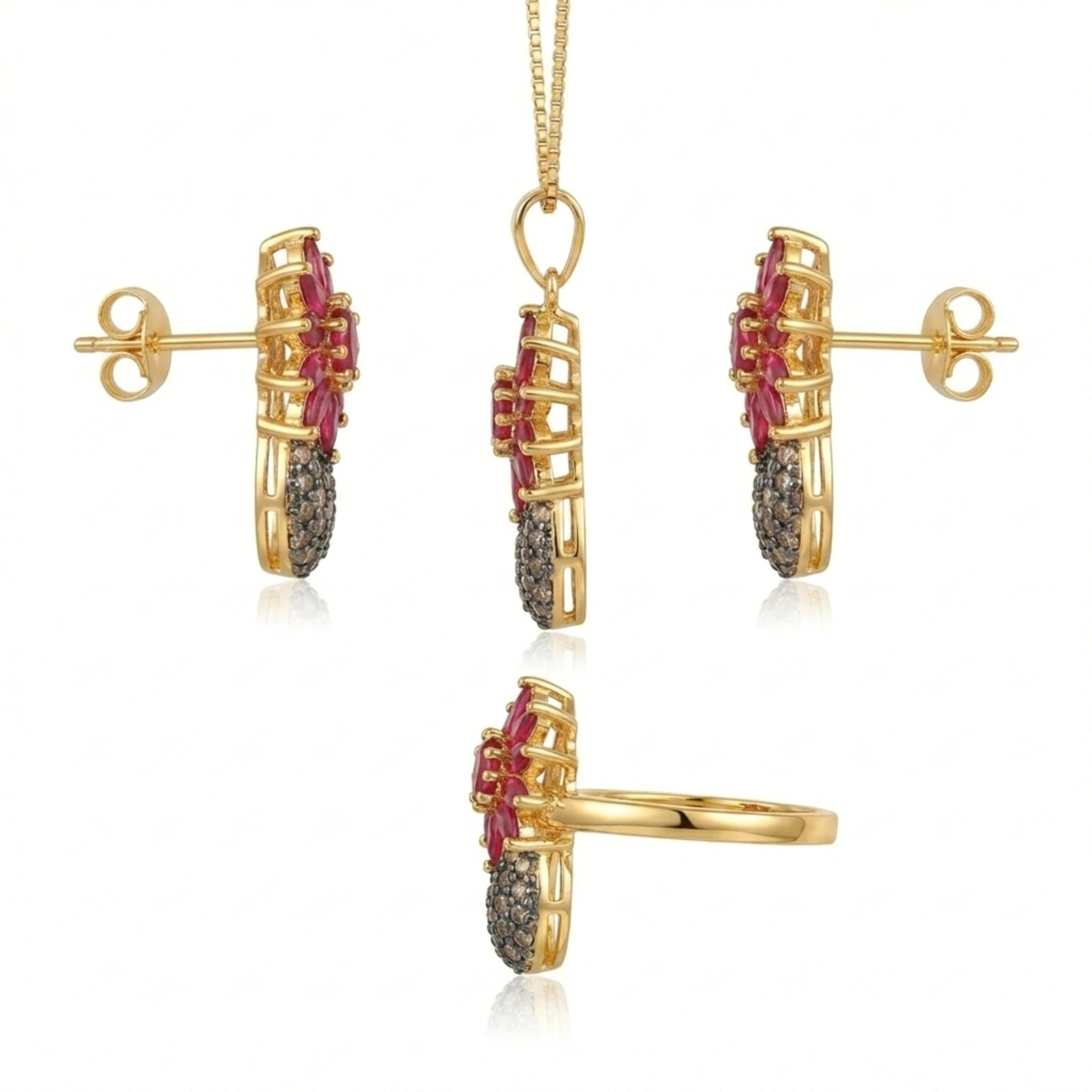 Kaleidoscope Pineapple Jewellery Set - Jewel by JF