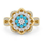 Midnight Bloom Statement Ring - Jewel by JF