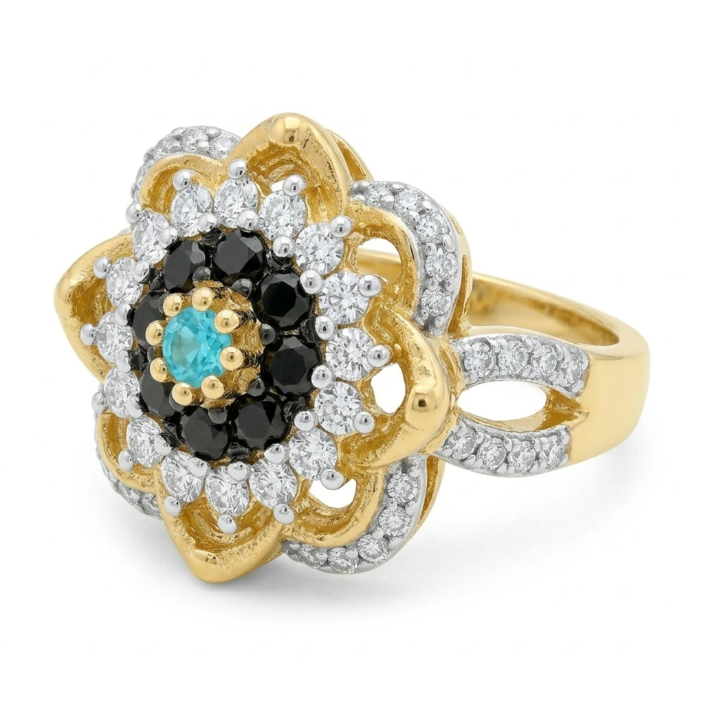 Midnight Bloom Statement Ring - Jewel by JF