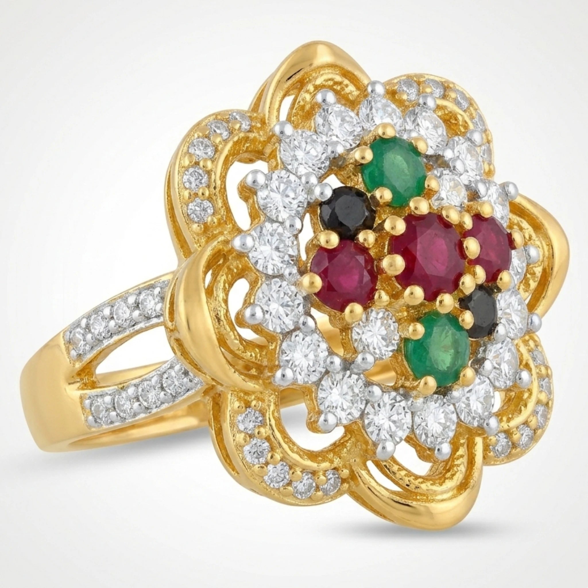 Midnight Bloom Statement Ring - Jewel by JF