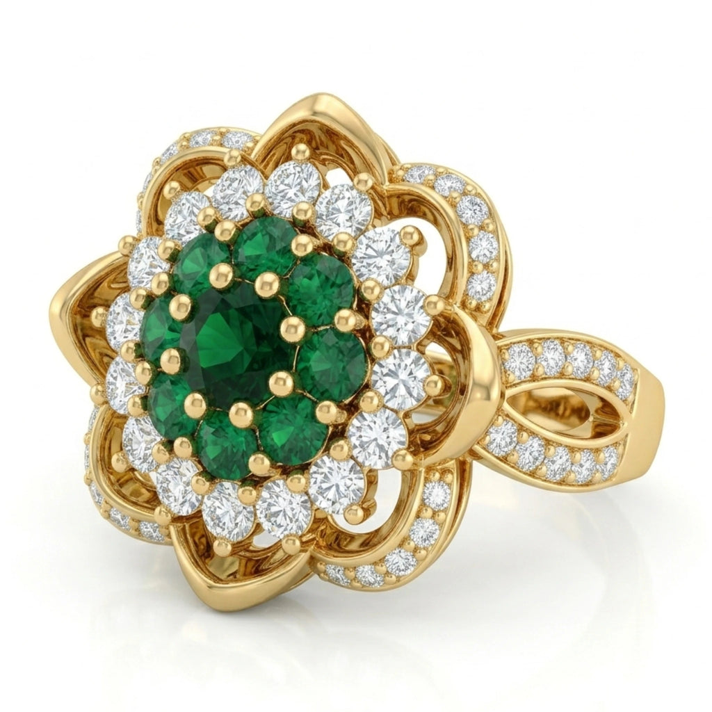 Midnight Bloom Statement Ring - Jewel by JF