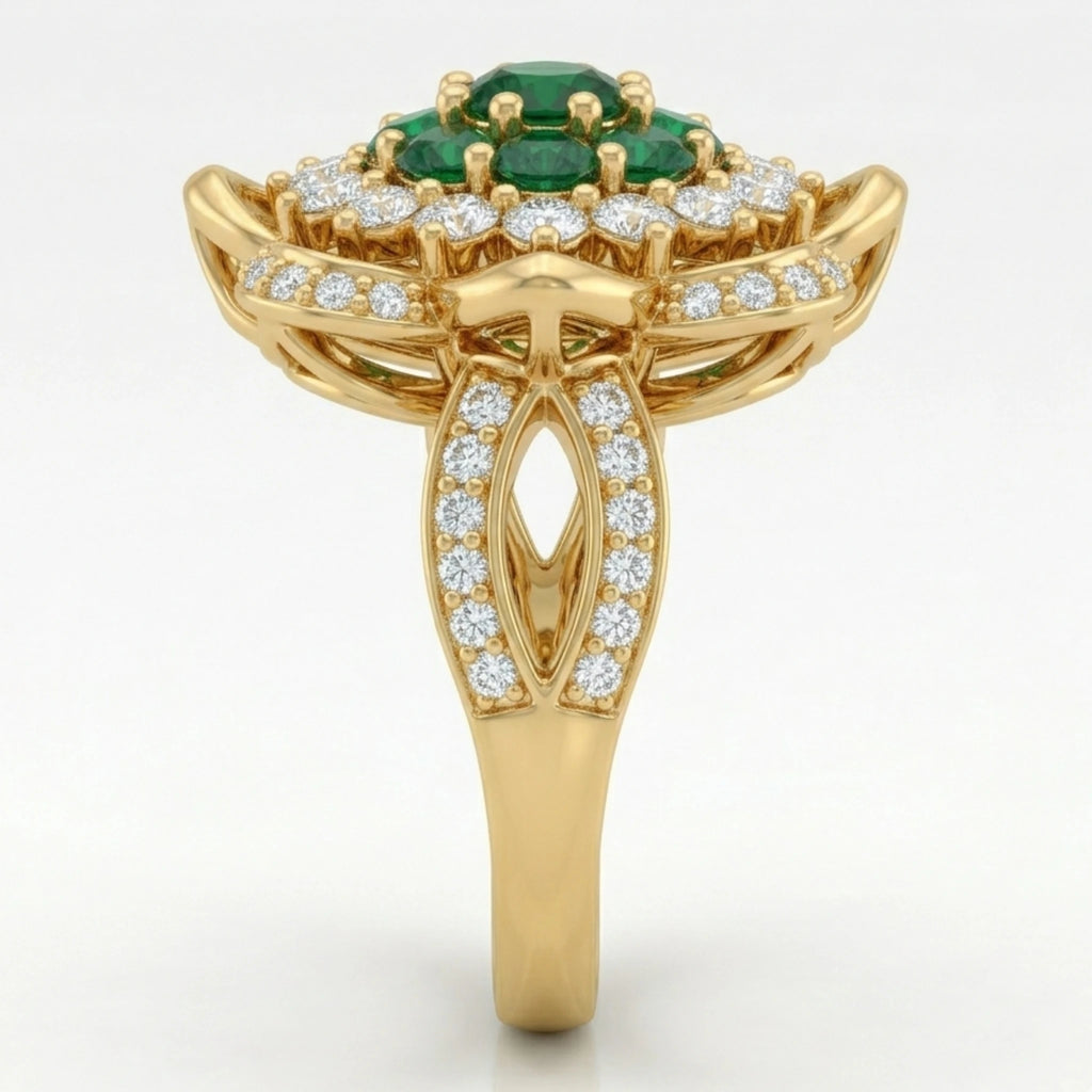 Midnight Bloom Statement Ring - Jewel by JF