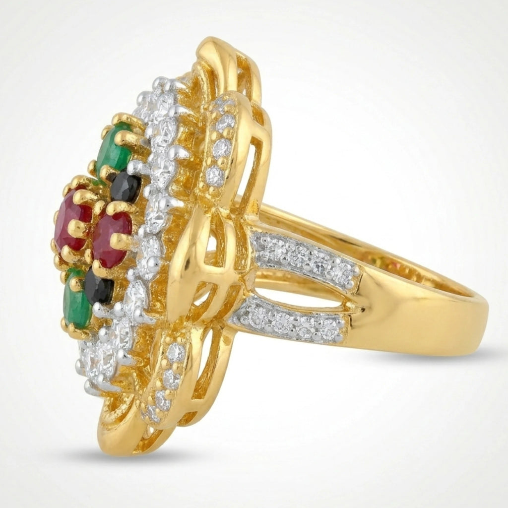 Midnight Bloom Statement Ring - Jewel by JF