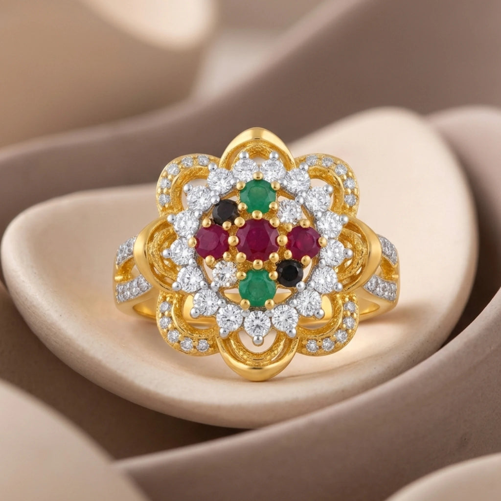 Midnight Bloom Statement Ring - Jewel by JF