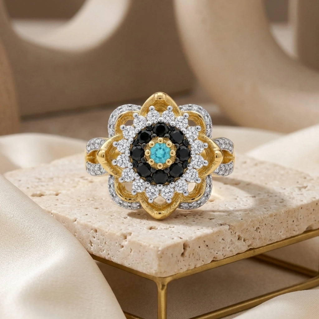 Midnight Bloom Statement Ring - Jewel by JF