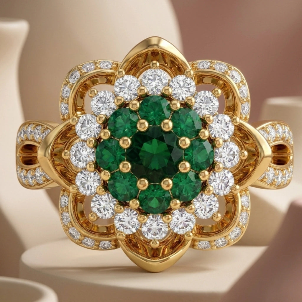 Midnight Bloom Statement Ring - Jewel by JF