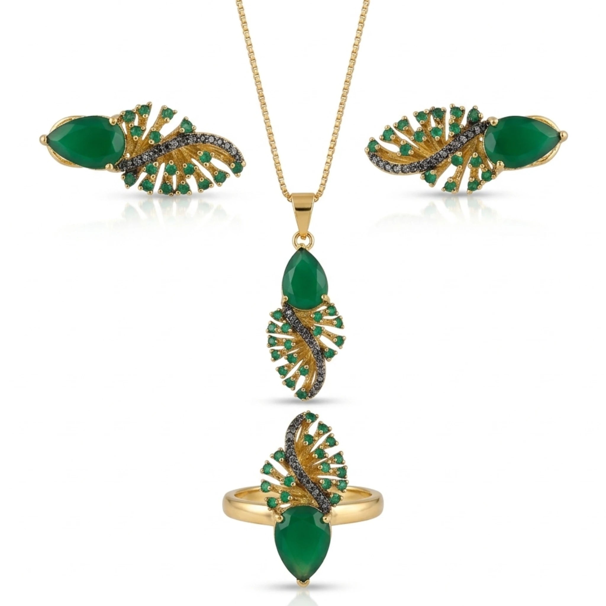 Midnight Wing Jewellery Set - Jewel by JF