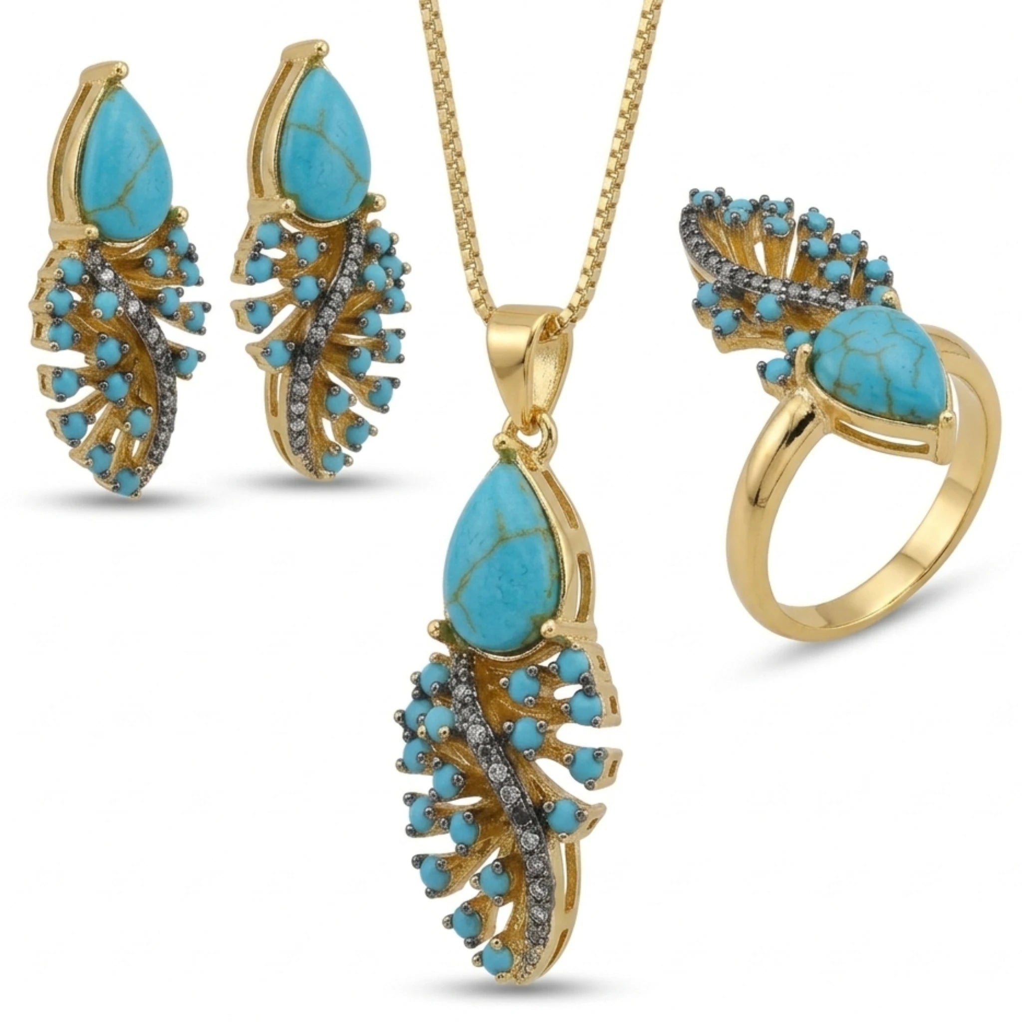 Midnight Wing Jewellery Set - Jewel by JF