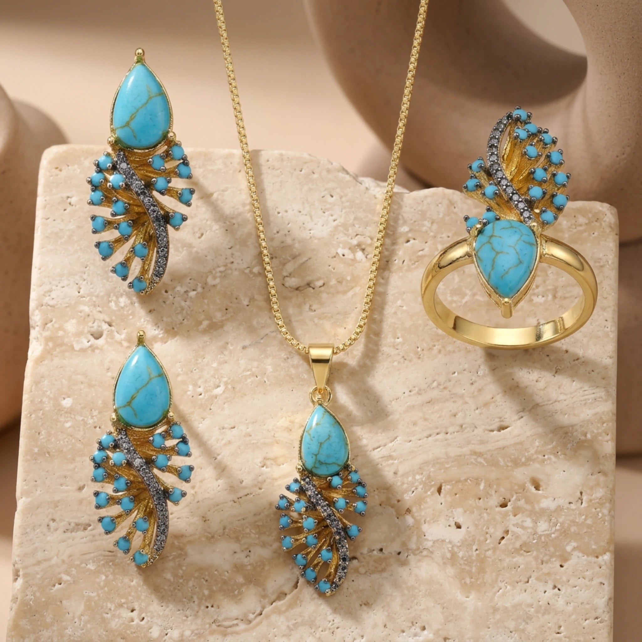 Midnight Wing Jewellery Set - Jewel by JF