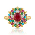 Mosaic Crown Ring - Jewel by JF