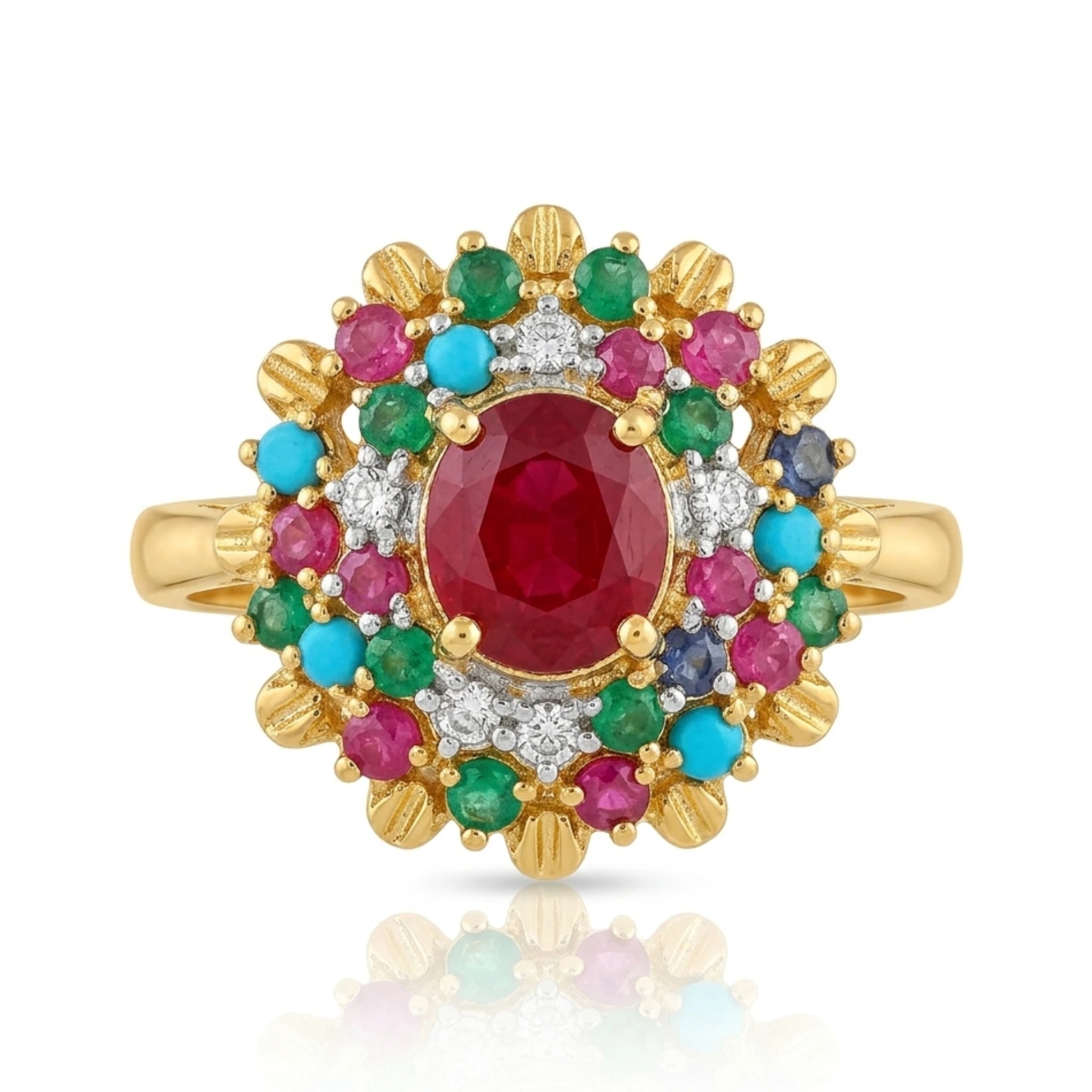 Mosaic Crown Ring - Jewel by JF