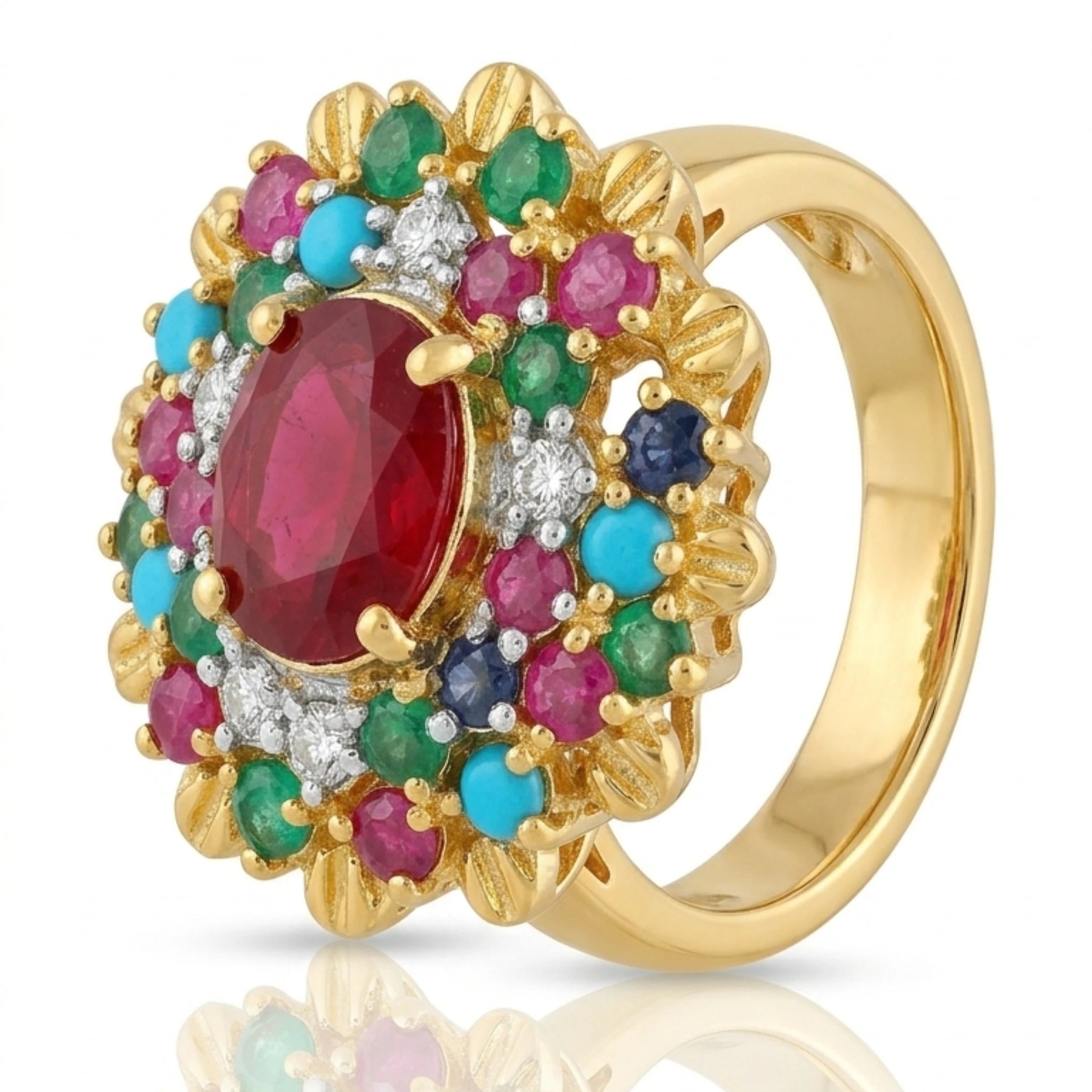 Mosaic Crown Ring - Jewel by JF