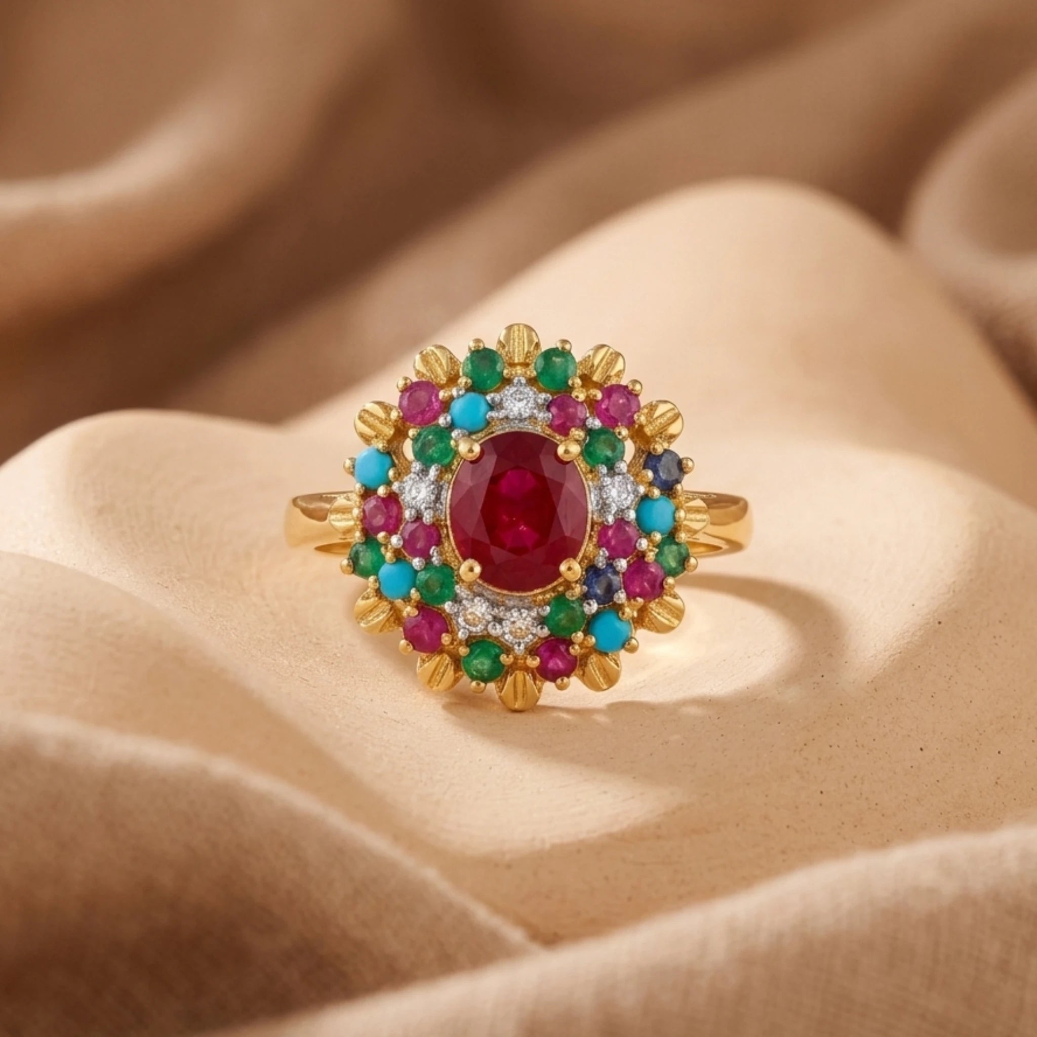 Mosaic Crown Ring - Jewel by JF