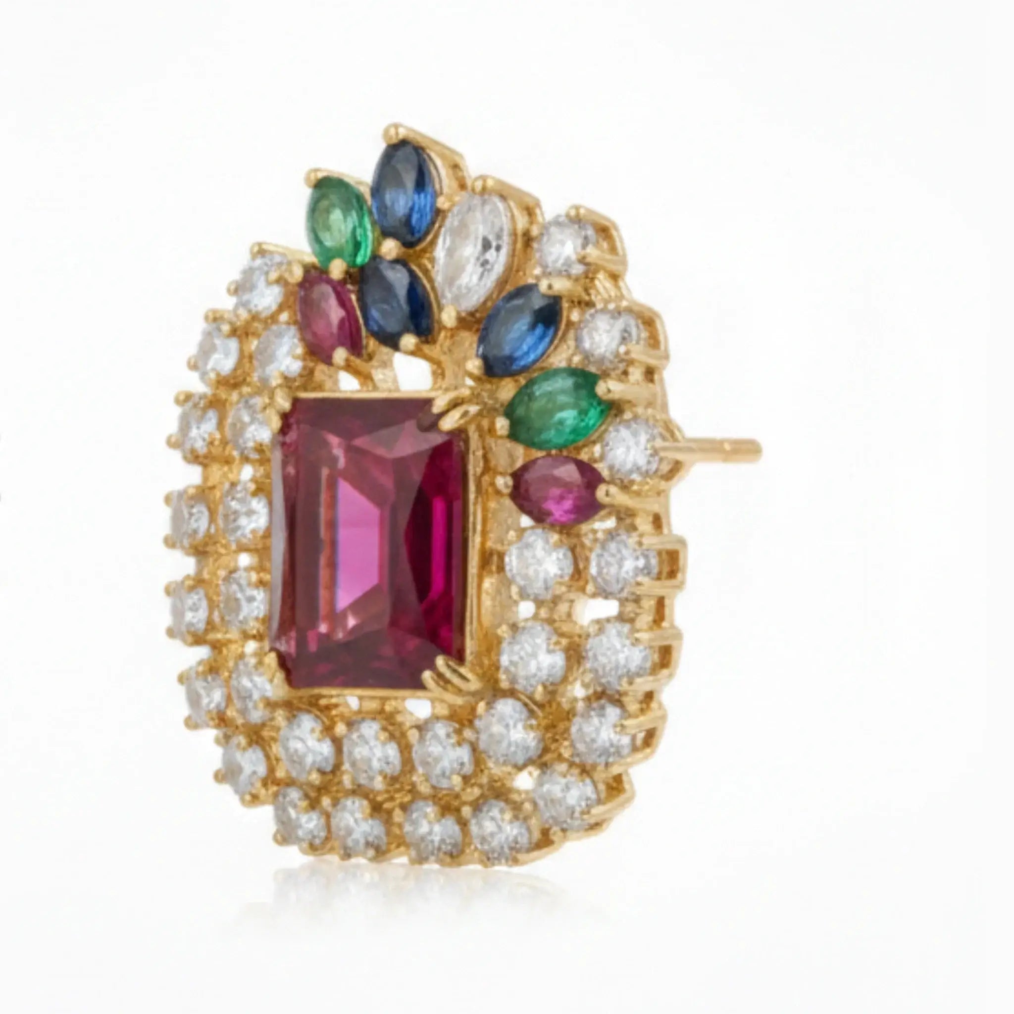 Mosaic Halo Stud Earrings - Jewel by JF