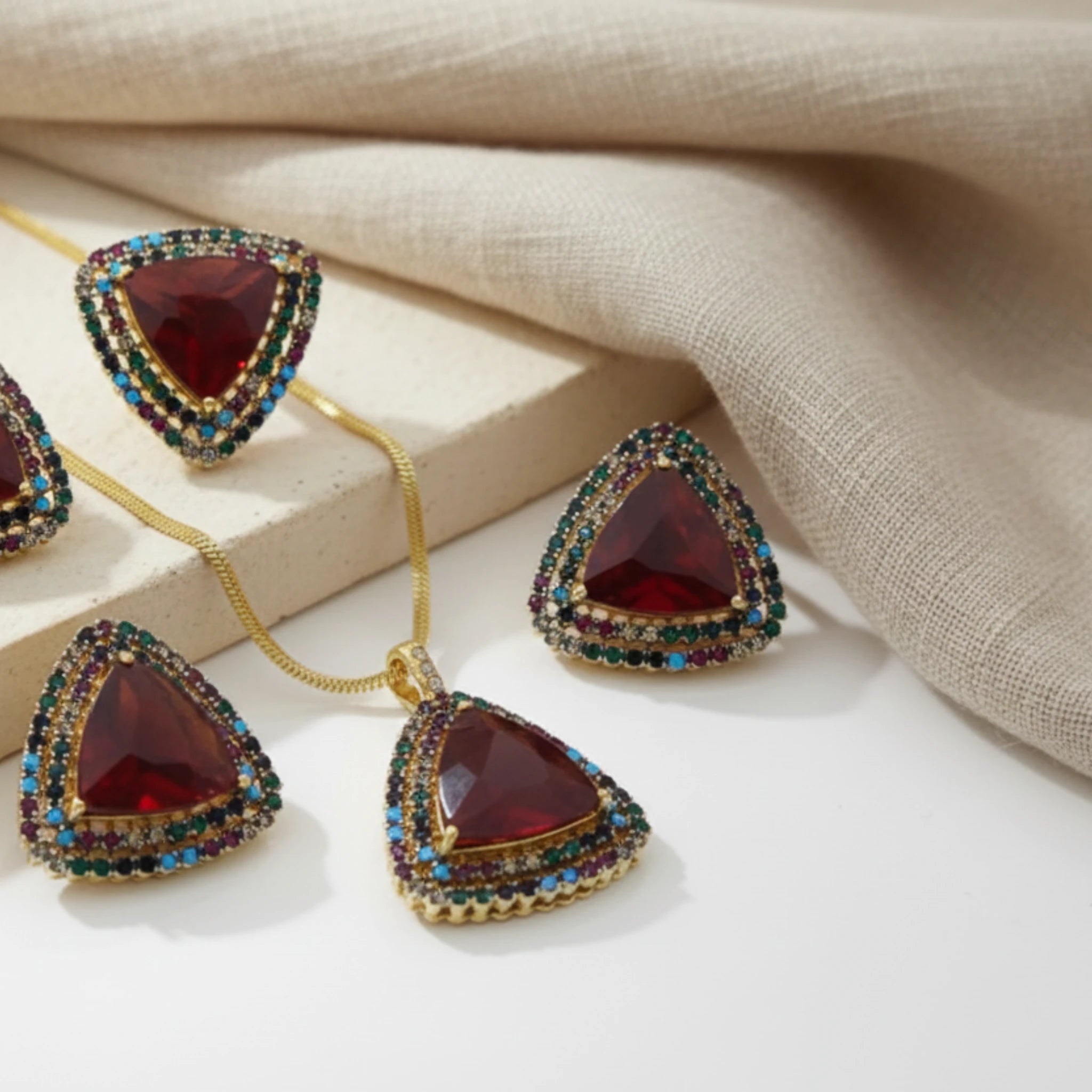 Mosaic Pavilion Jewellery Set - Jewel by JF