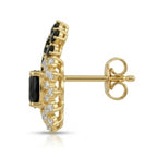 Jewelry earrings featuring black onyx statement studs by Jewel by JF with bold, polished stone accents.