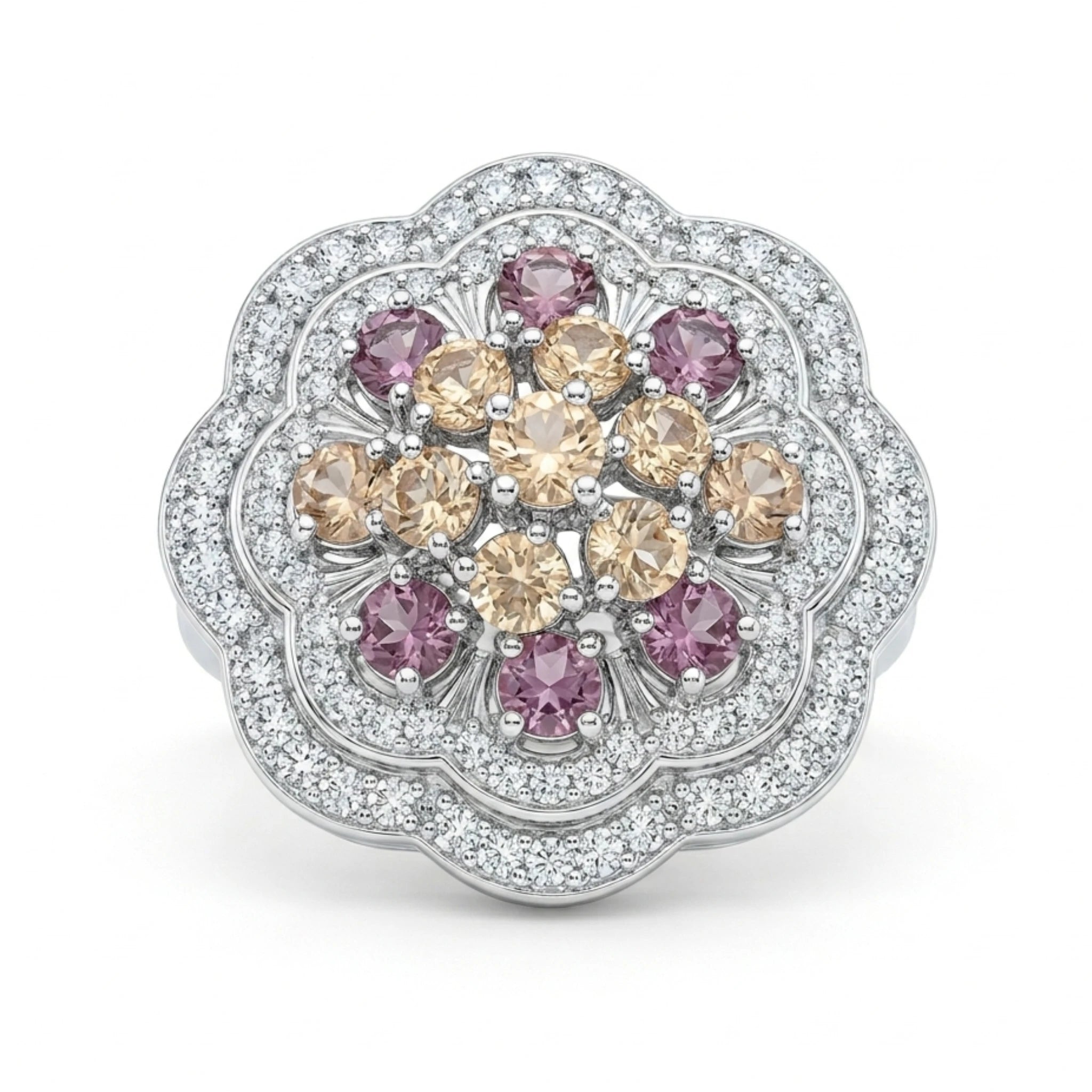 Rose Quartz Bloom Ring - Jewel by JF