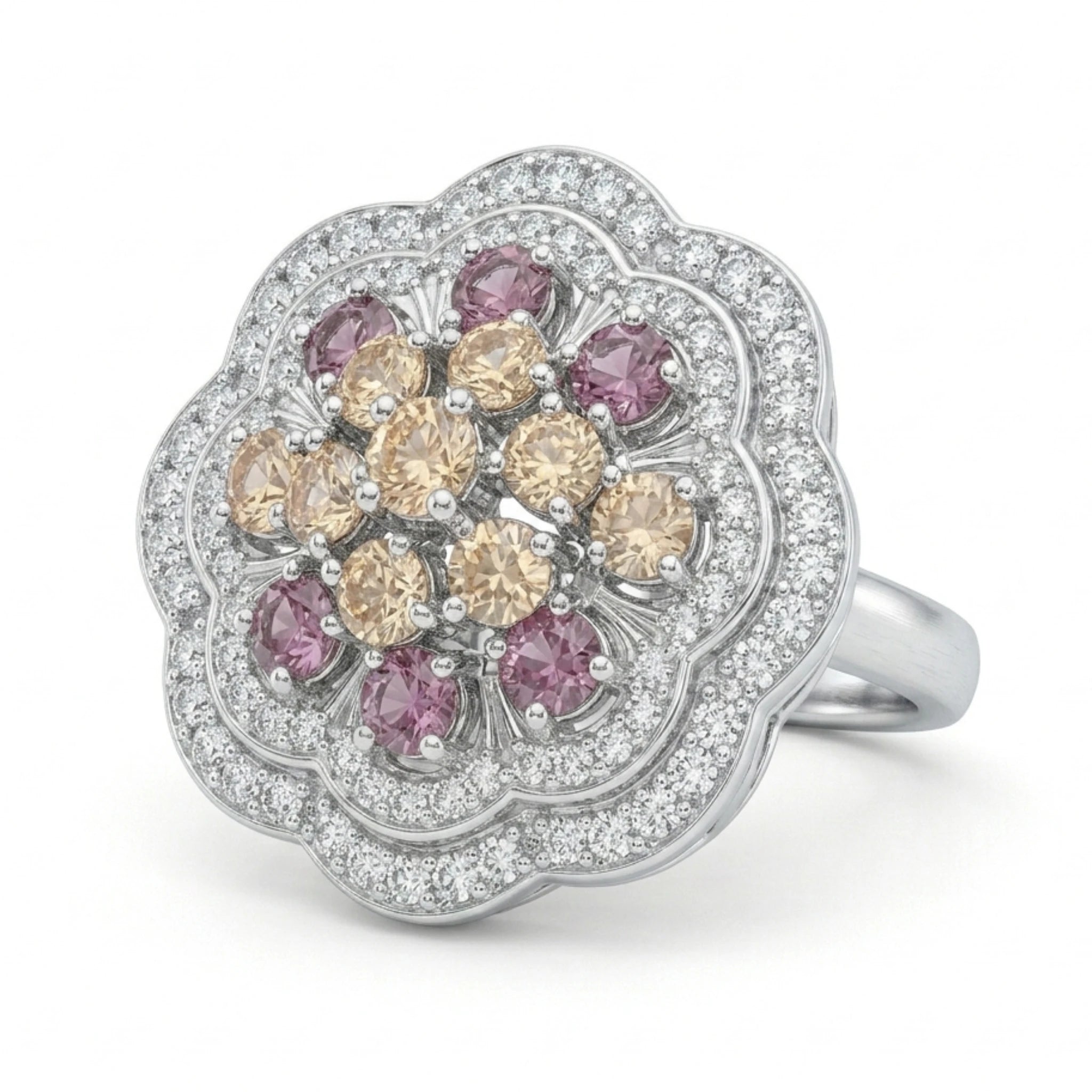 Rose Quartz Bloom Ring - Jewel by JF