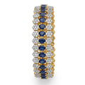 Jewel by JF Royal Honeycomb Statement Bracelet featuring gold honeycomb design and bold chain links on a white background.