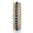 Jewel by JF Royal Honeycomb Statement Bracelet featuring gold honeycomb design and bold chain links on a white background.