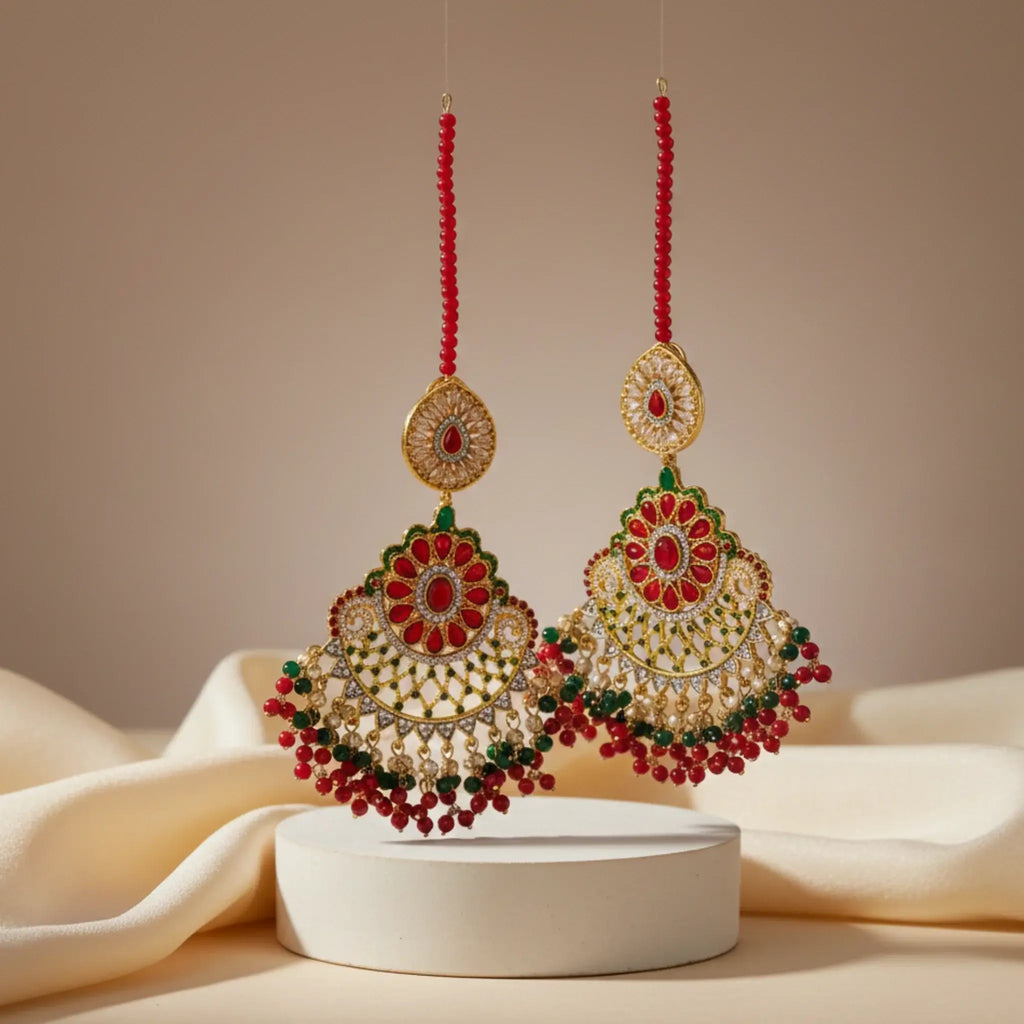 Royal Crimson Heritage Jhumkay - Jewel by JF