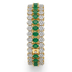 Jewel by JF Royal Honeycomb statement bracelet with gold-toned honeycomb design and intricate detailing.