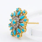 Jewel by JF starburst earrings featuring radiant, spiked design with sparkling accents, stylish jewelry for elegant occasions.