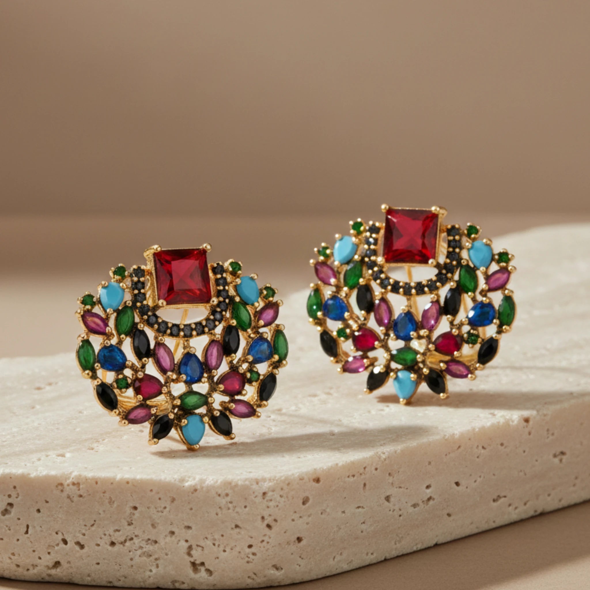 Statement Stud Earrings - Jewel by JF